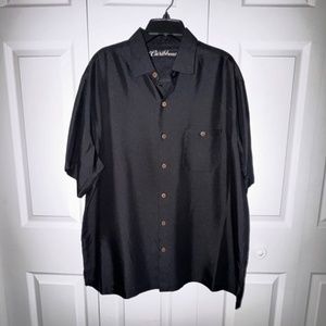 ROUNDTREE & YORKE CARIBBEAN  XL BLACK BUTTON DOWN SHIRT